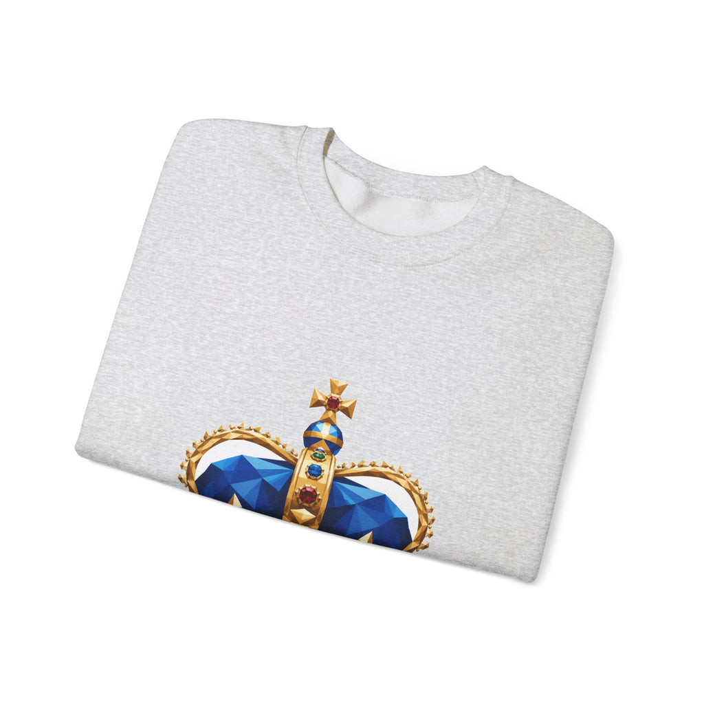 Matching Couple Sweatshirt - Crown & Shield Matching Couple Comfort Colors Crew Geometric Art His Hers Love Gift - Design A