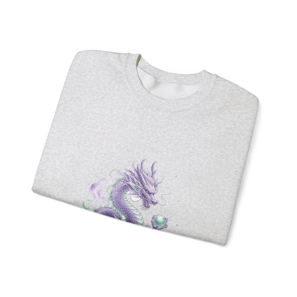 Matching Couple Sweatshirt - Dragon & Phoenix Matching Couple Crewneck Sweatshirt Watercolor Art His Hers Engagement Gift - Design A