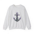 Matching Couple Sweatshirt - Anchor & Sail Matching Couple Premium Fleece Sweatshirt Hand-Drawn Art His Hers Anniversary Gift - Design A