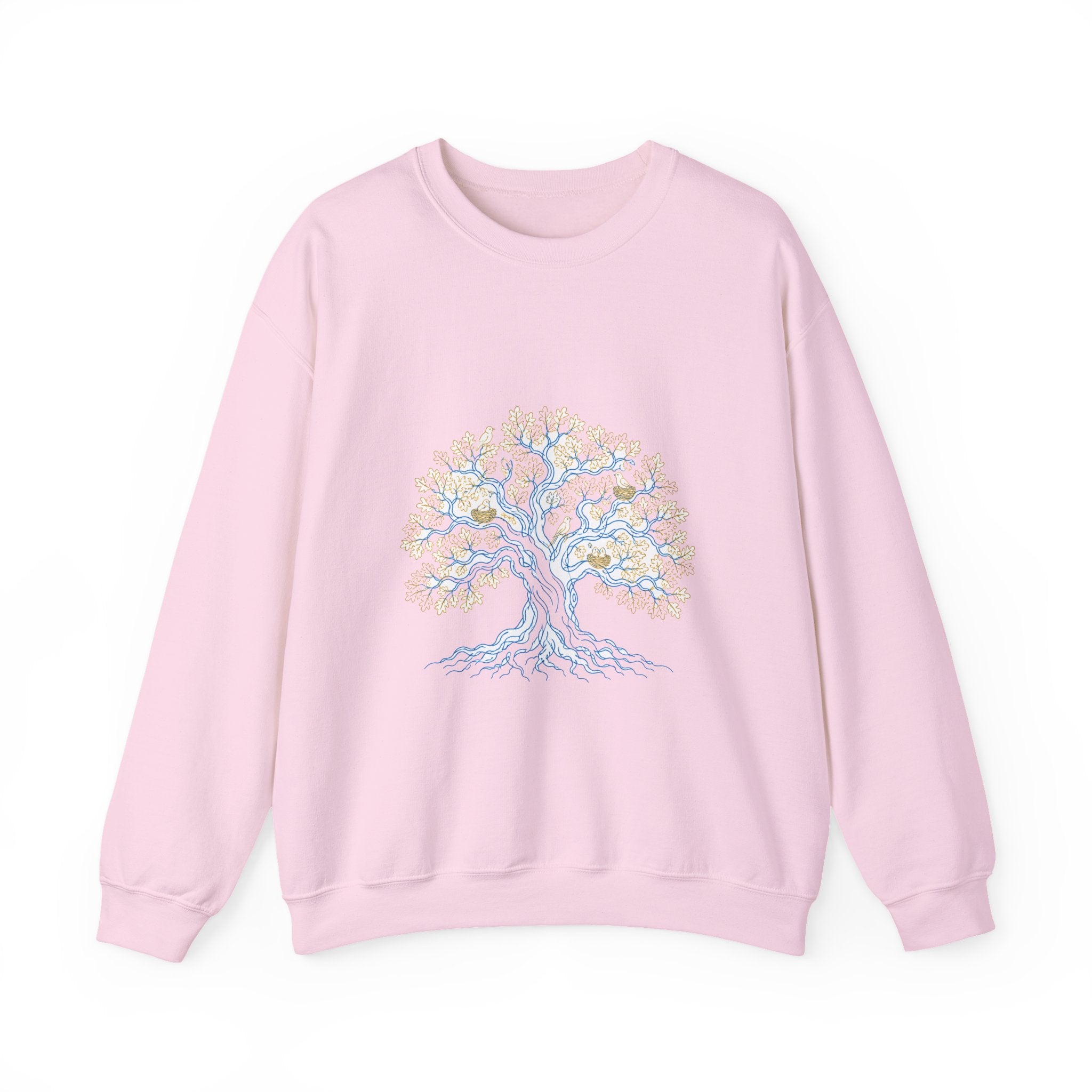 Matching Couple Sweatshirt - Ancient Oak & Deep Roots Matching Couple Crewneck Sweatshirt Minimalist Art His Hers Valentine Gift - Design A