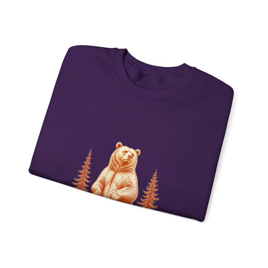 Matching Couple Sweatshirt - Bear & Deer Matching Couple Crewneck Sweatshirt Hand-Drawn Art His Hers Best Friend Gift - Design A