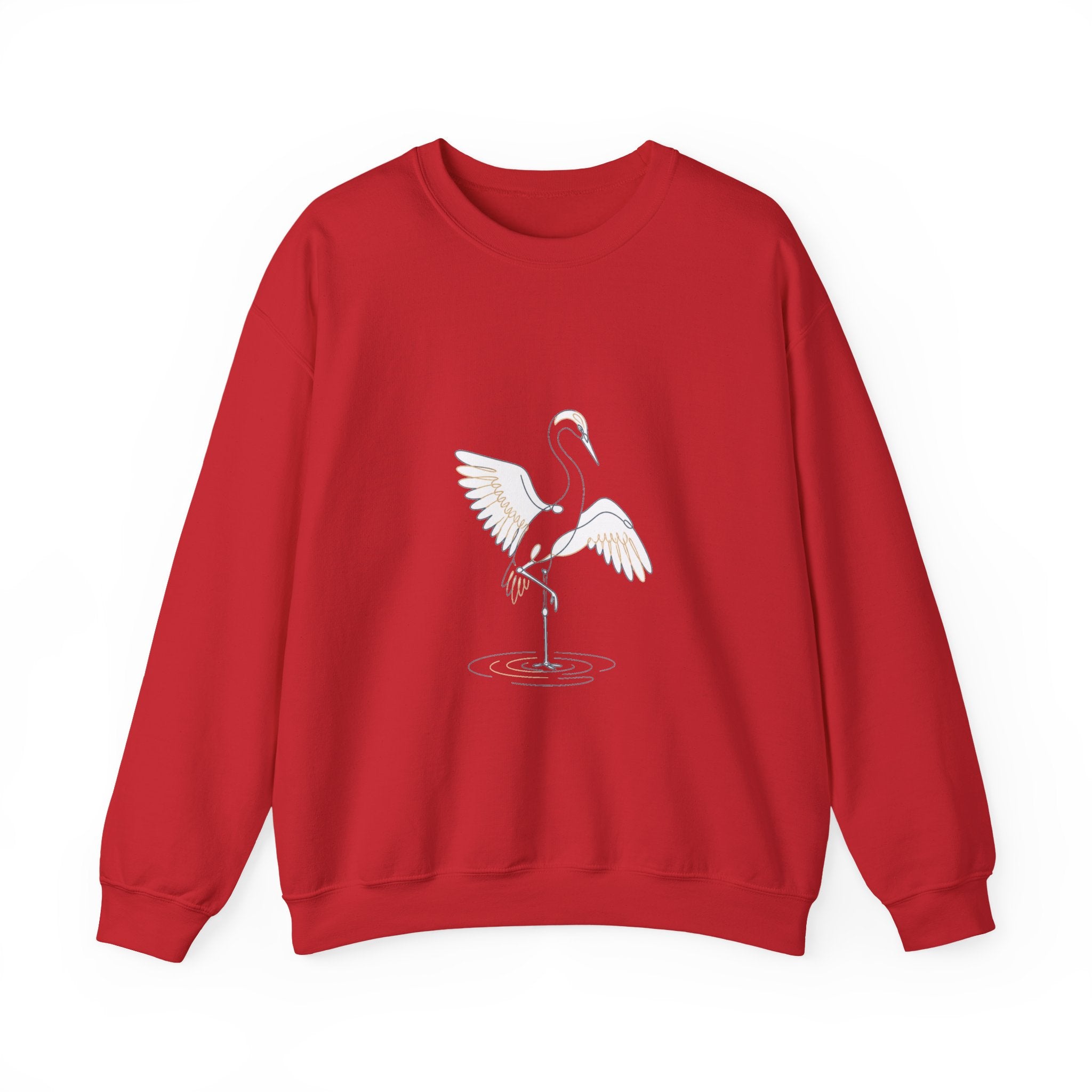 Matching Couple Sweatshirt - Tiger & Crane Matching Couple Crewneck Sweatshirt Minimalist Art His Hers Valentine Gift - Design B
