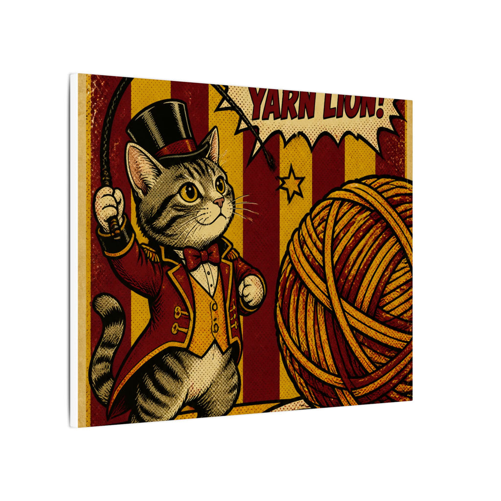 Cat Lion Tamer Wall Art Canvas 24×36 Pop Art Restaurant Decor Maximalist Print