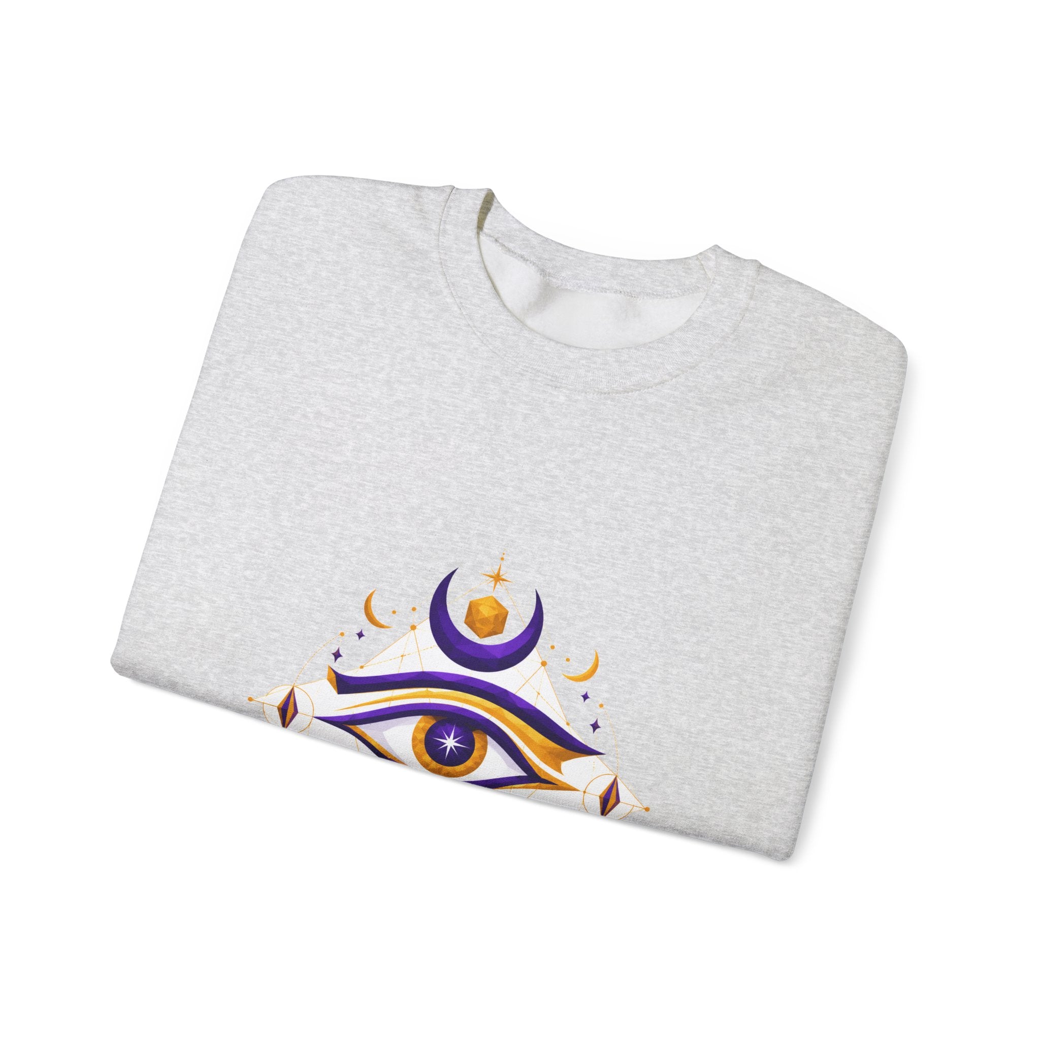 Matching Couple Sweatshirt - Eye of Ra & Horus Matching Couple Premium Fleece Sweatshirt Geometric Art His Hers Love Gift - Design B