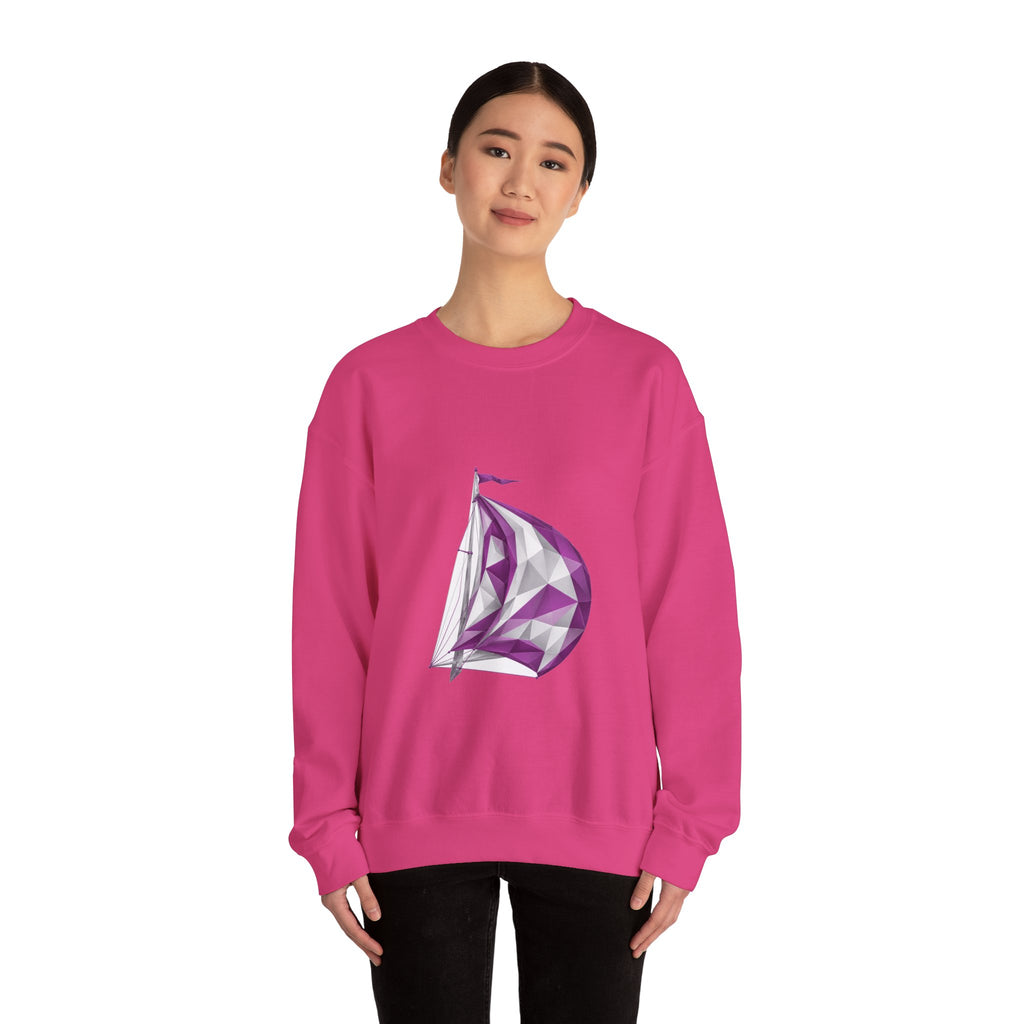 Matching Couple Sweatshirt - Anchor & Sail Matching Couple Comfort Colors Crew Geometric Art His Hers Love Gift - Design B