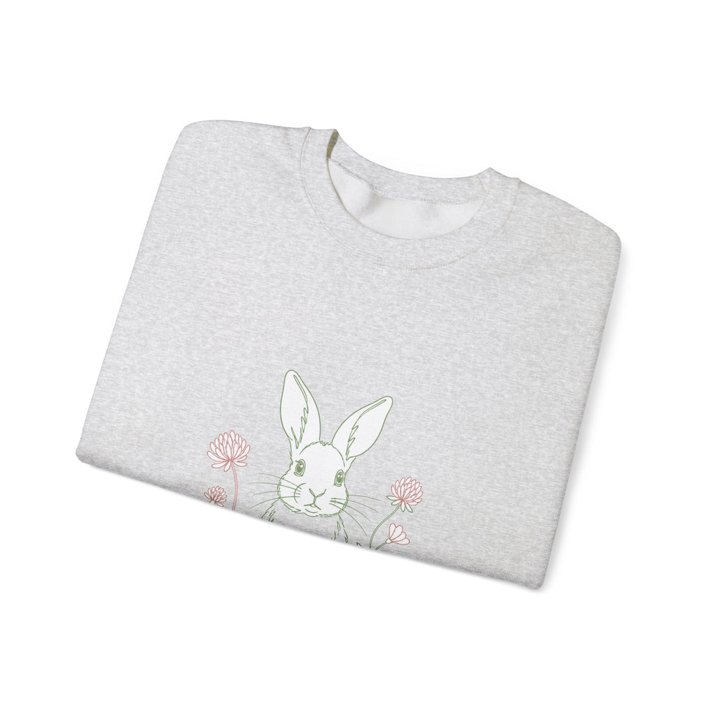 Matching Couple Sweatshirt - Fox & Rabbit Matching Couple Premium Fleece Sweatshirt Minimalist Art His Hers Christmas Gift - Design B