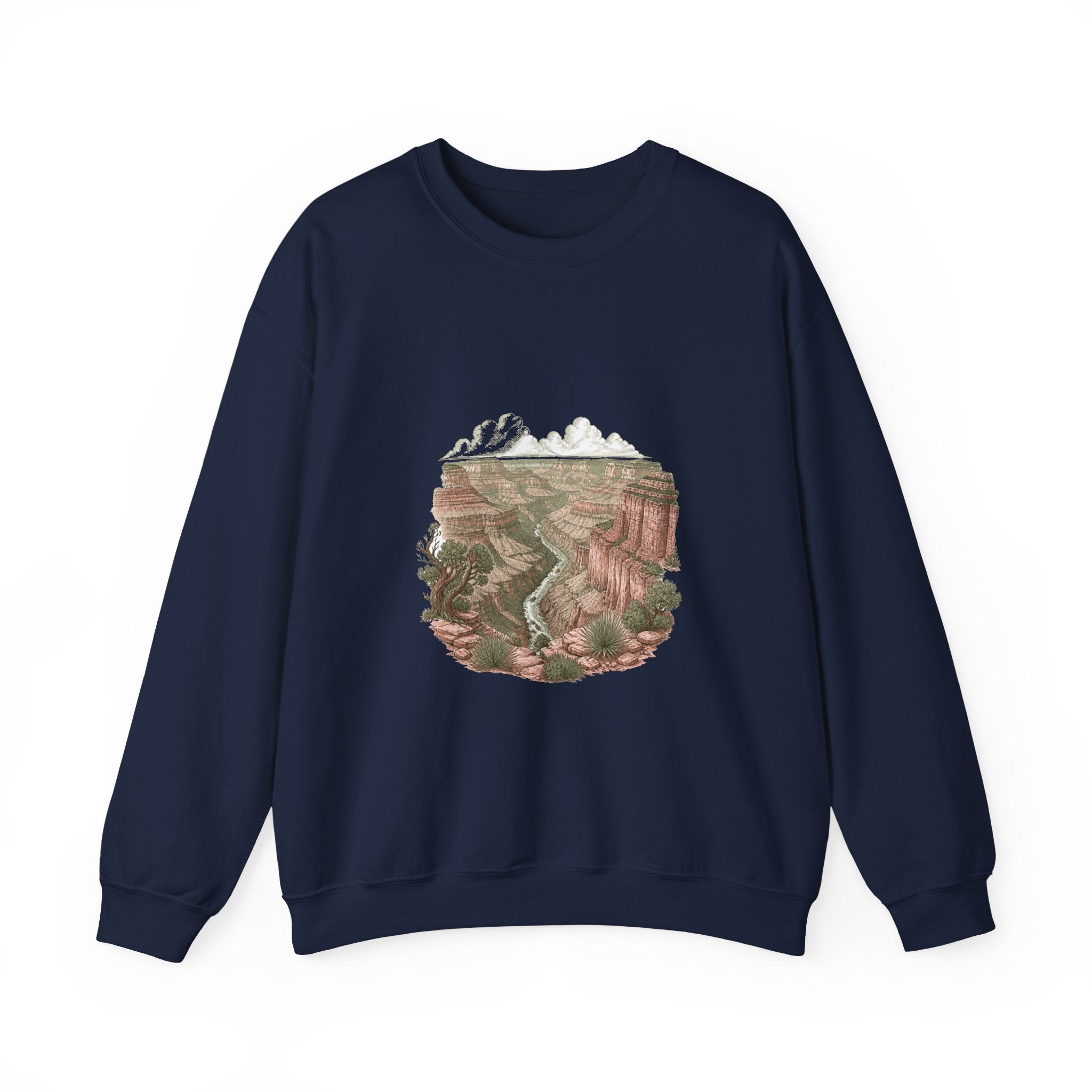 Matching Couple Sweatshirt - Lavender Fields & Canyon Matching Couple Comfort Colors Crew Vintage Art His Hers Honeymoon Gift - Design B