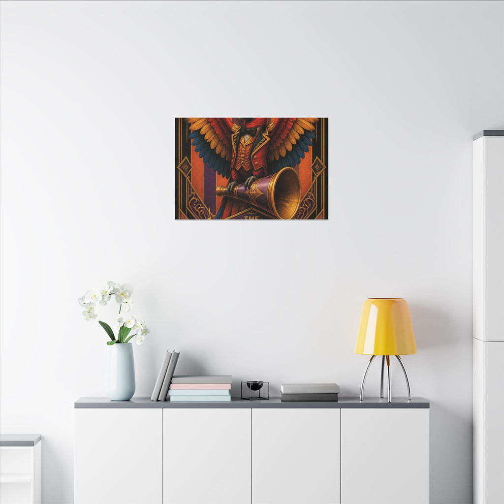Parrot Ringmaster Wall Art Canvas 24×36 Art Deco Bar Area Decor Maximalist Print
