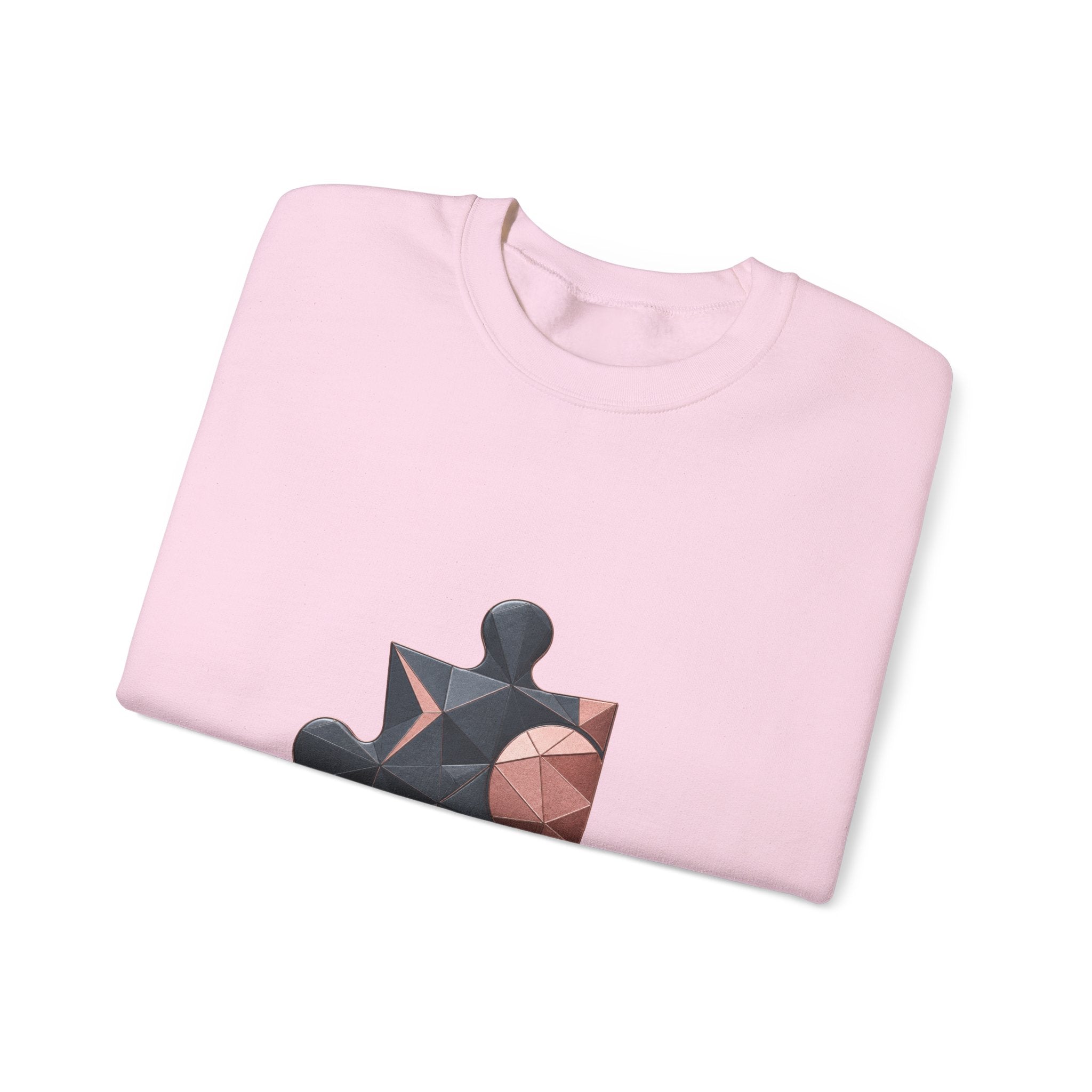Matching Couple Sweatshirt - Puzzle Pieces Matching Couple Comfort Colors Crew Geometric Art His Hers Love Gift - Design A