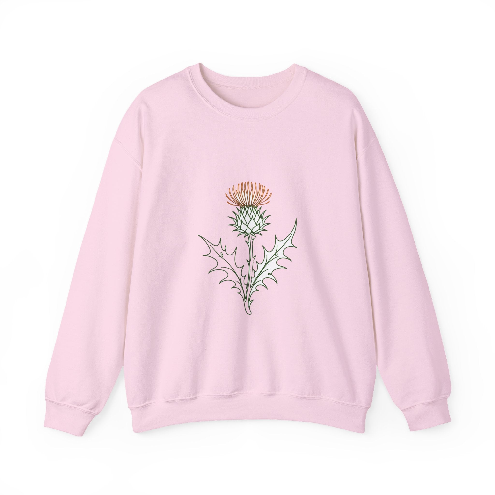 Matching Couple Sweatshirt - Lavender & Thistle Matching Couple Crewneck Sweatshirt Minimalist Art His Hers Valentine Gift - Design B