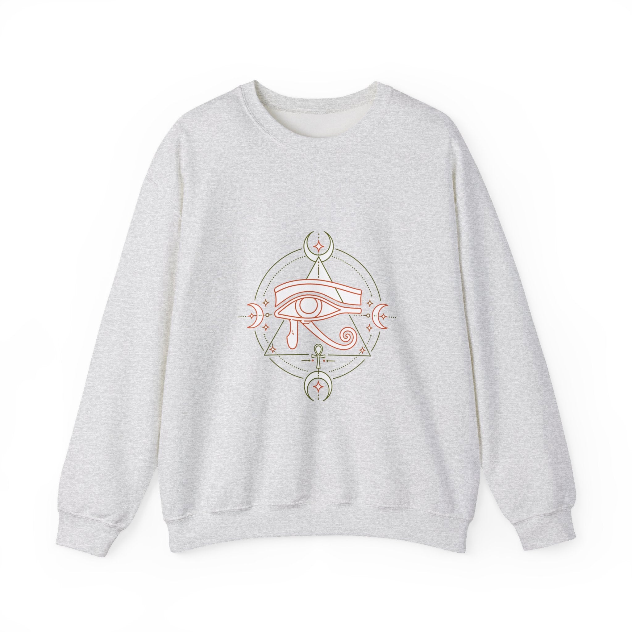 Matching Couple Sweatshirt - Eye of Ra & Horus Matching Couple Premium Fleece Sweatshirt Minimalist Art His Hers Christmas Gift - Design B