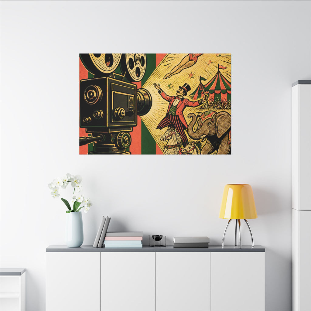 Film Camera Projector Show Wall Art Canvas 16×20 Pop Art Living Room Decor Maximalist Print