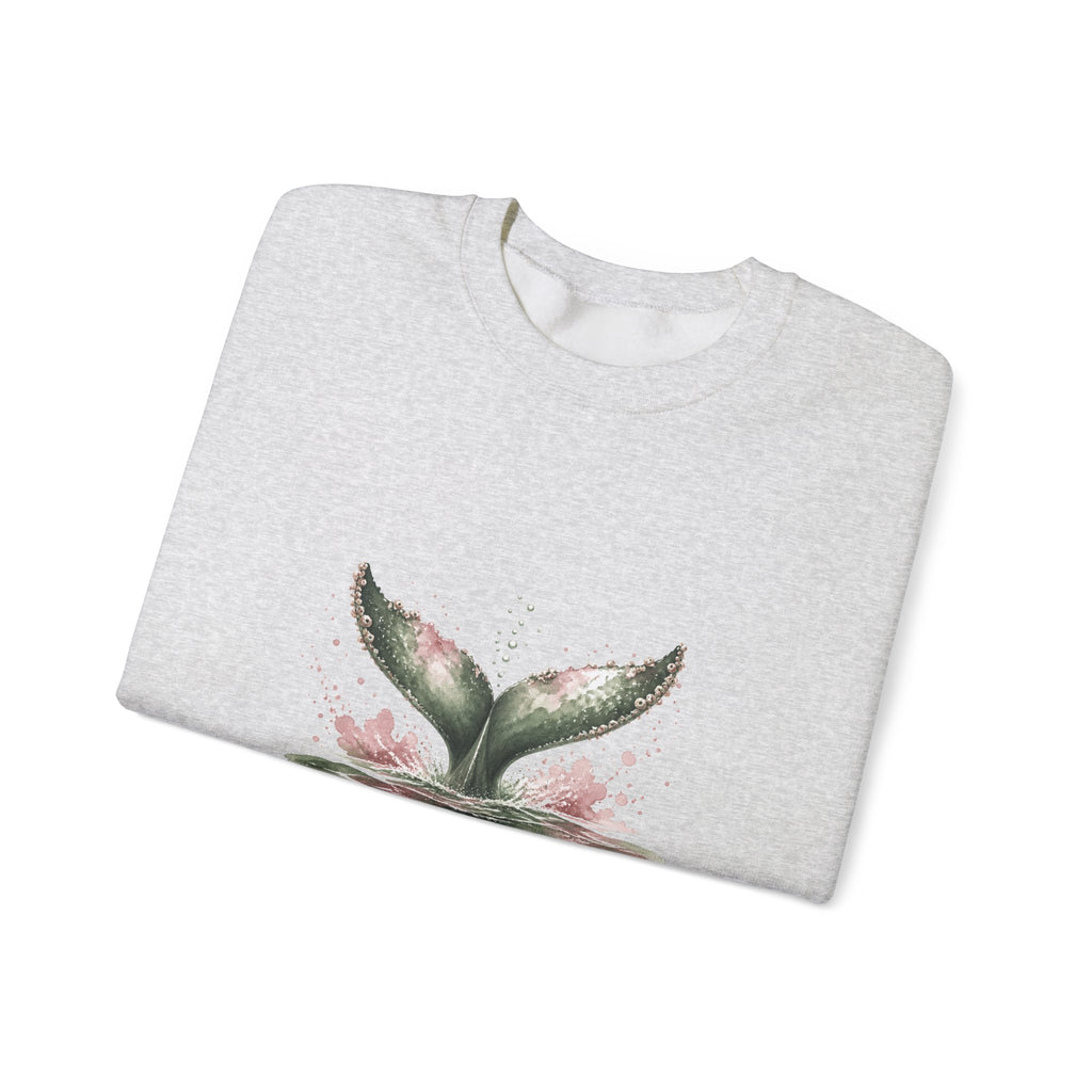Matching Couple Sweatshirt - Eagle & Whale Matching Couple Comfort Colors Crew Watercolor Art His Hers Birthday Gift - Design B