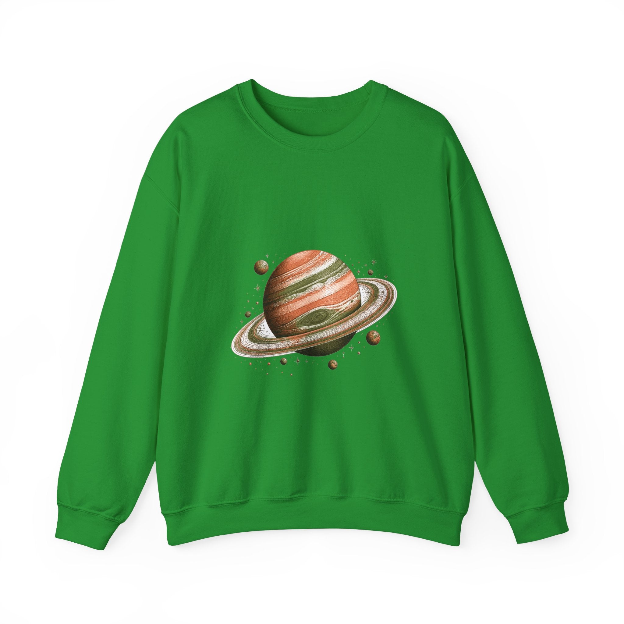 Matching Couple Sweatshirt - Astronaut & Planet Matching Couple Comfort Colors Crew Hand-Drawn Art His Hers Anniversary Gift - Design B