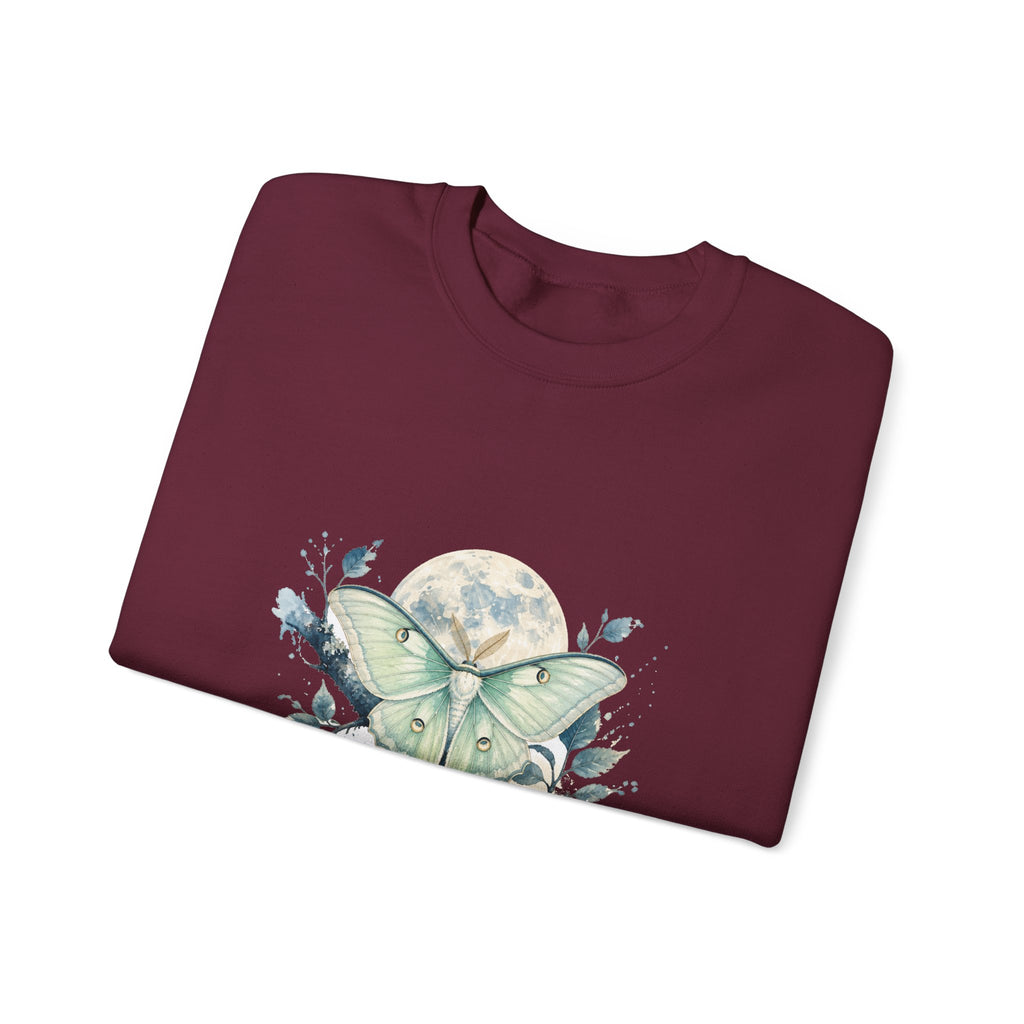 Matching Couple Sweatshirt - Butterfly & Moth Matching Couple Comfort Colors Crew Watercolor Art His Hers Birthday Gift - Design B
