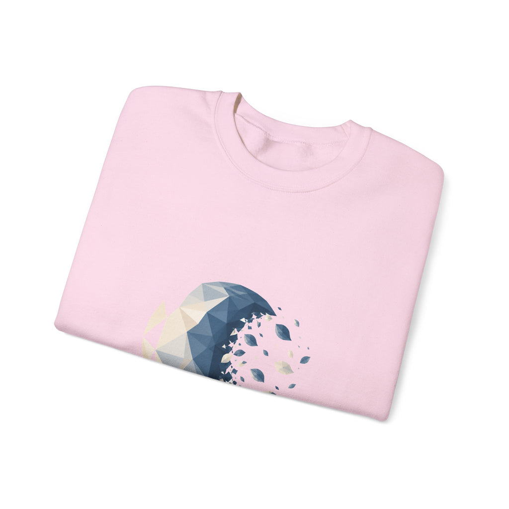 Matching Couple Sweatshirt - Waxing & Waning Moon Matching Couple Comfort Colors Crew Geometric Art His Hers Love Gift - Design B