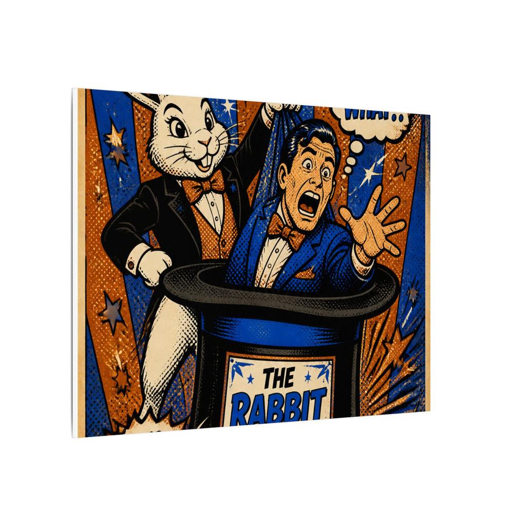 Magic Hat Rabbit Wall Art Canvas 24×36 Pop Art Restaurant Decor Maximalist Print