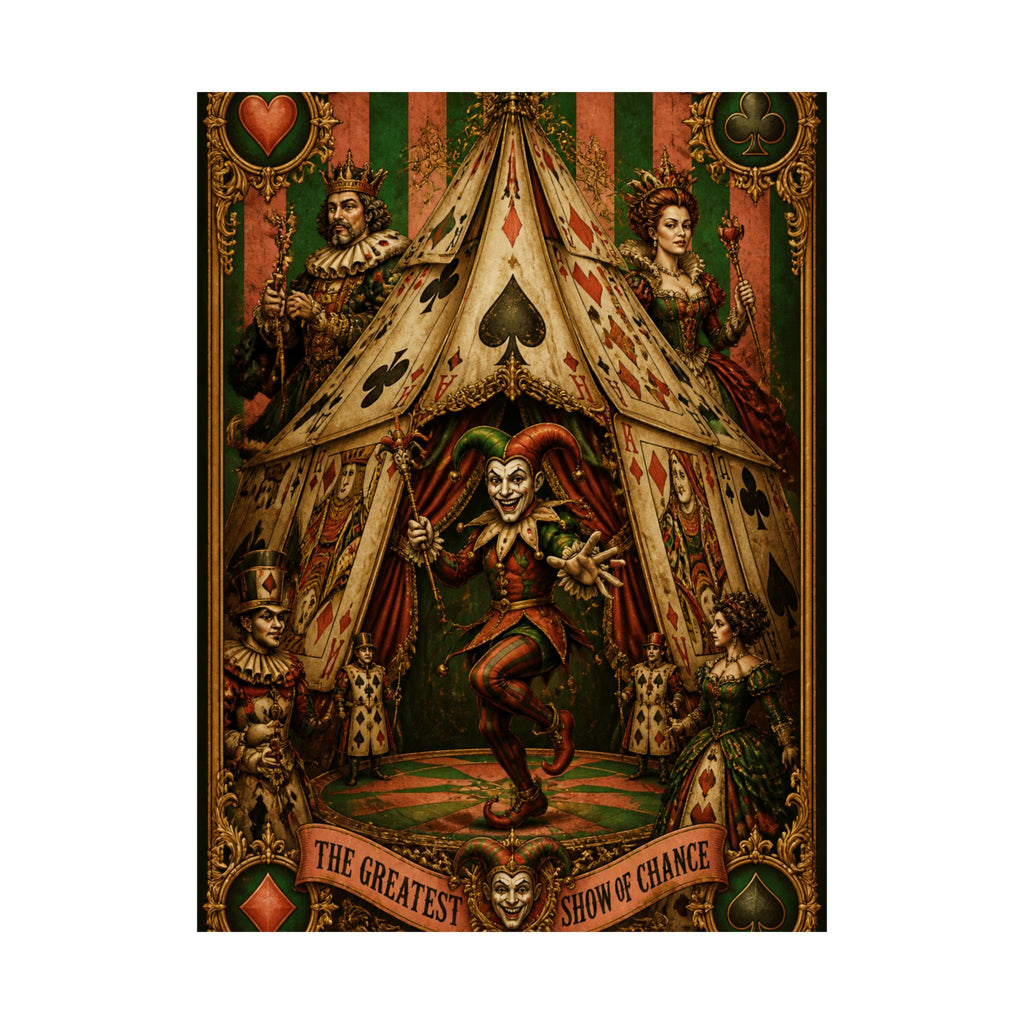 Playing Cards Tent Wall Art Poster 18×24 Baroque Home Office Decor Maximalist Print