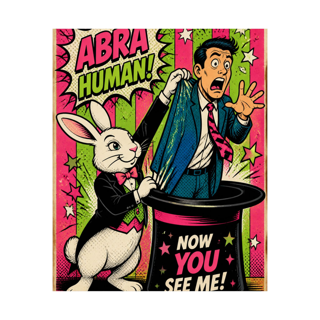 Magic Hat Rabbit Wall Art Poster 18×24 Pop Art Living Room Decor Maximalist Print