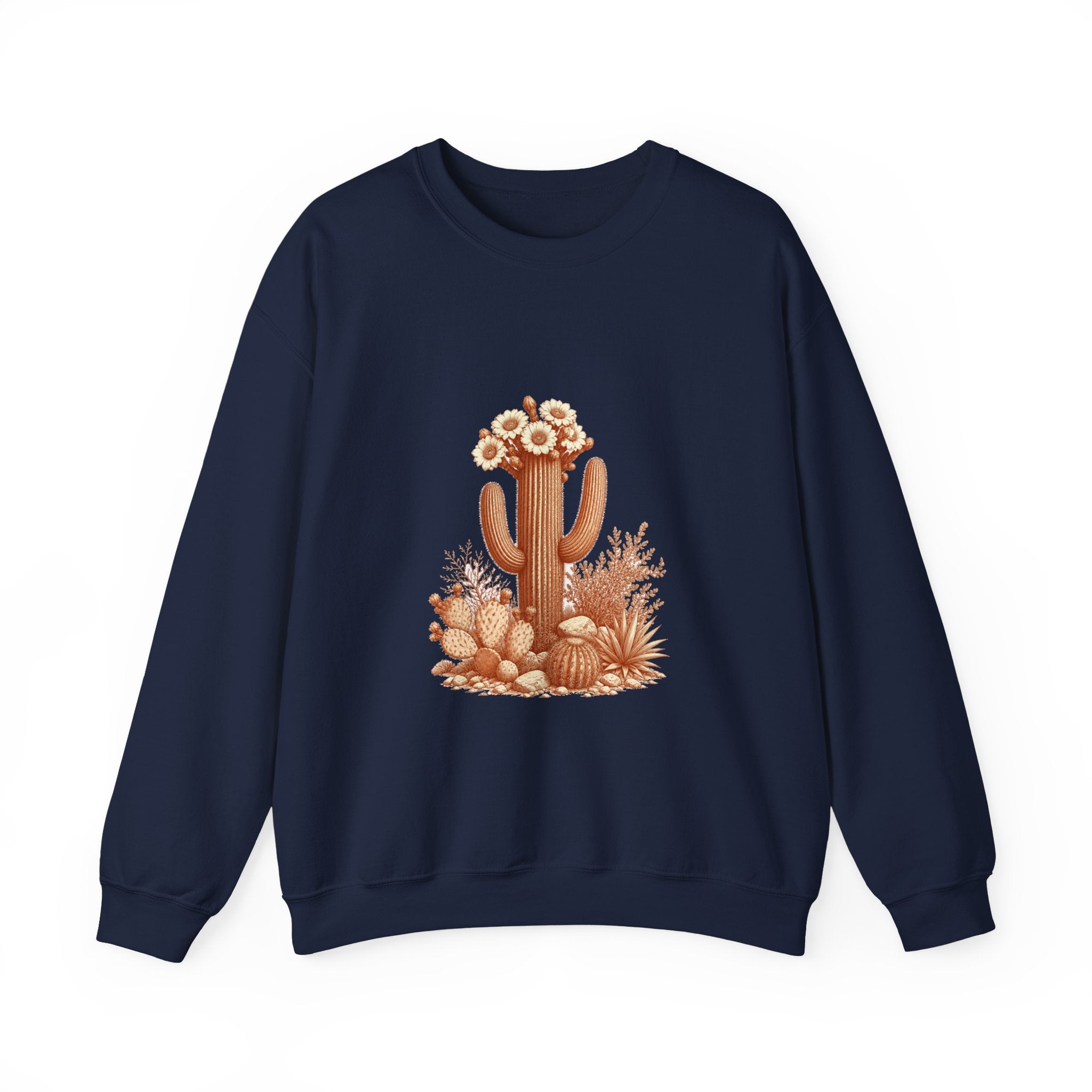 Matching Couple Sweatshirt - Desert & Rainforest Matching Couple Crewneck Sweatshirt Vintage Art His Hers Wedding Gift - Design A