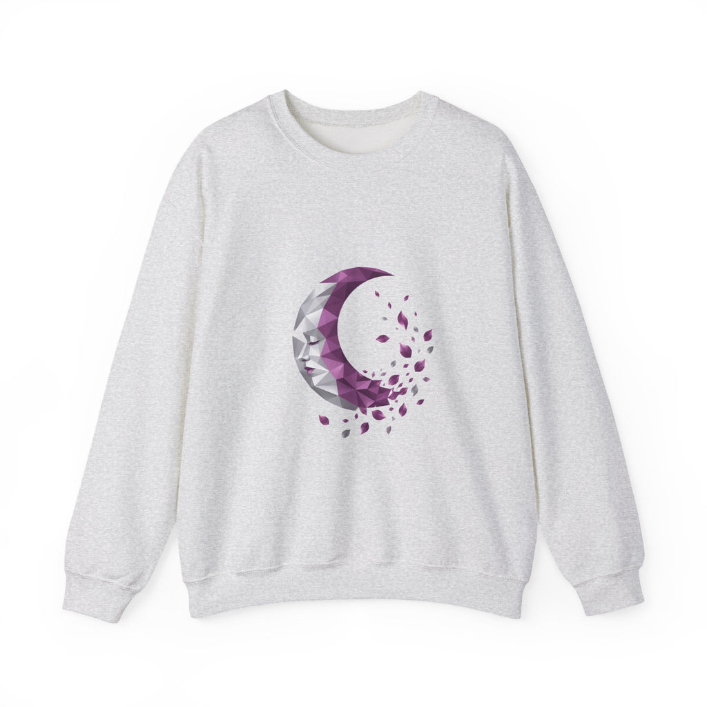 Matching Couple Sweatshirt - Waxing & Waning Moon Matching Couple Premium Fleece Sweatshirt Geometric Art His Hers Love Gift - Design B