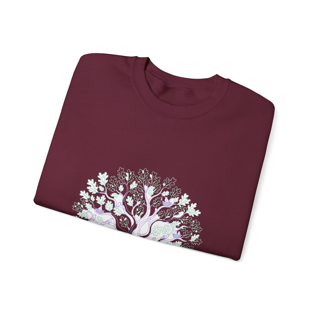 Matching Couple Sweatshirt - Ancient Oak & Deep Roots Matching Couple Comfort Colors Crew Minimalist Art His Hers Christmas Gift - Design A