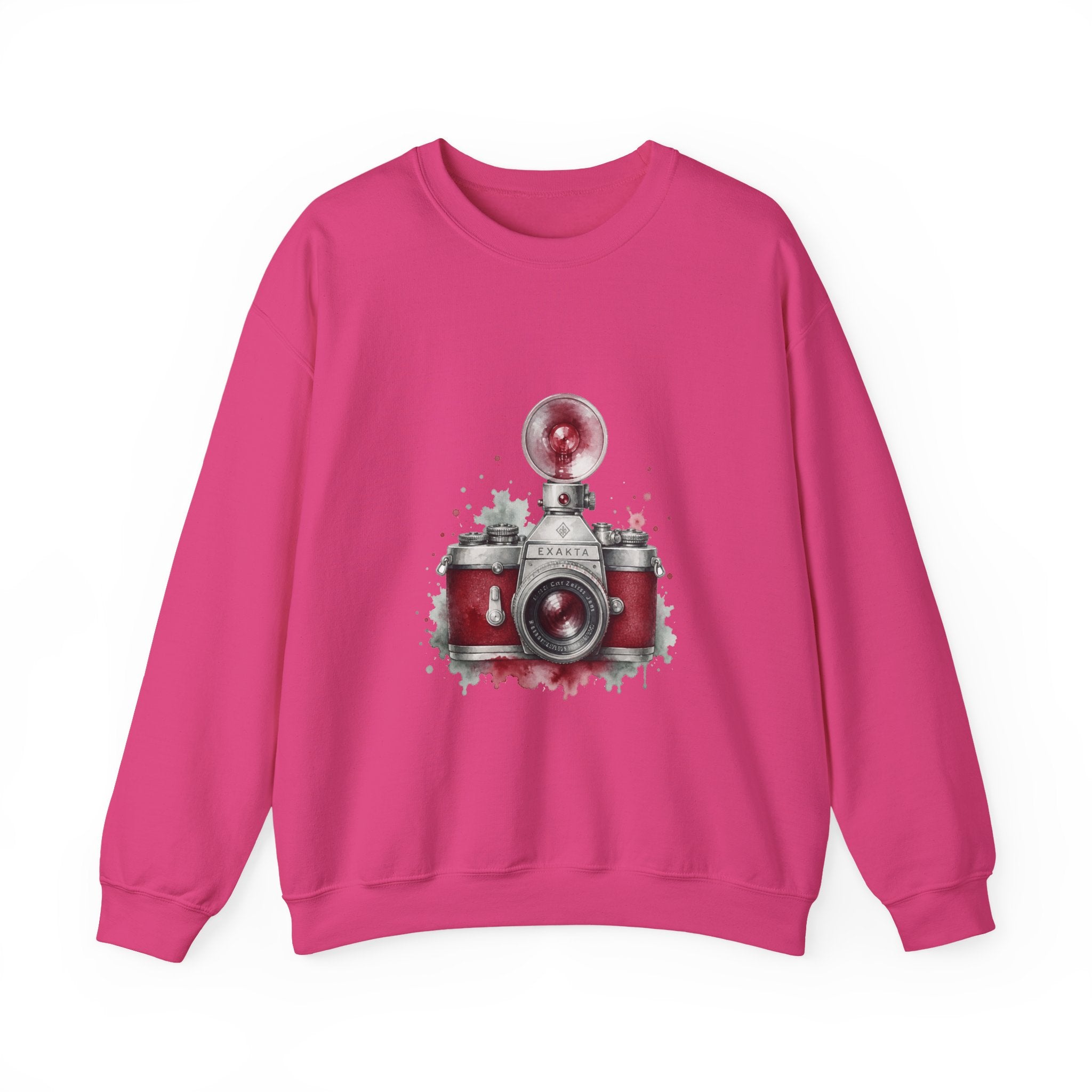 Matching Couple Sweatshirt - Camera & Film Matching Couple Comfort Colors Crew Watercolor Art His Hers Birthday Gift - Design A