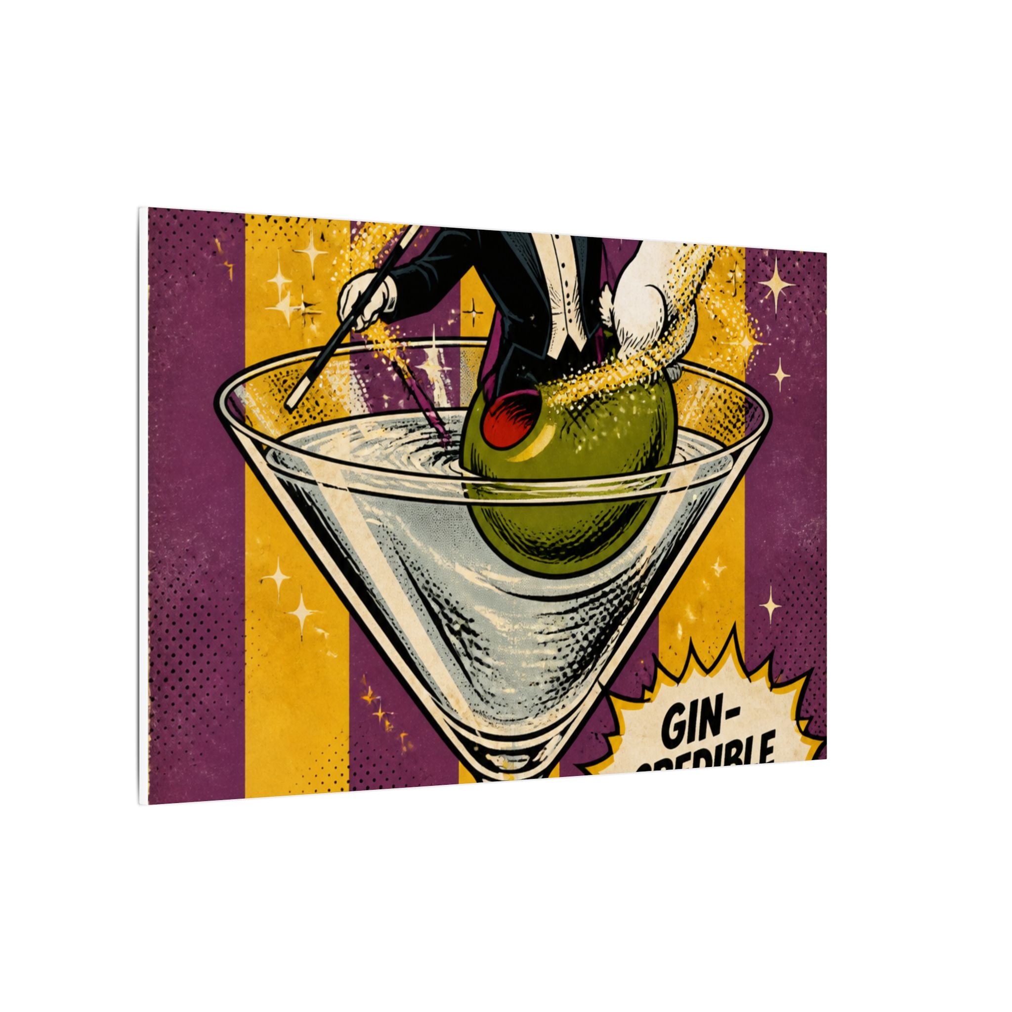 Martini Magician Wall Art Canvas 16×20 Pop Art Living Room Decor Maximalist Print