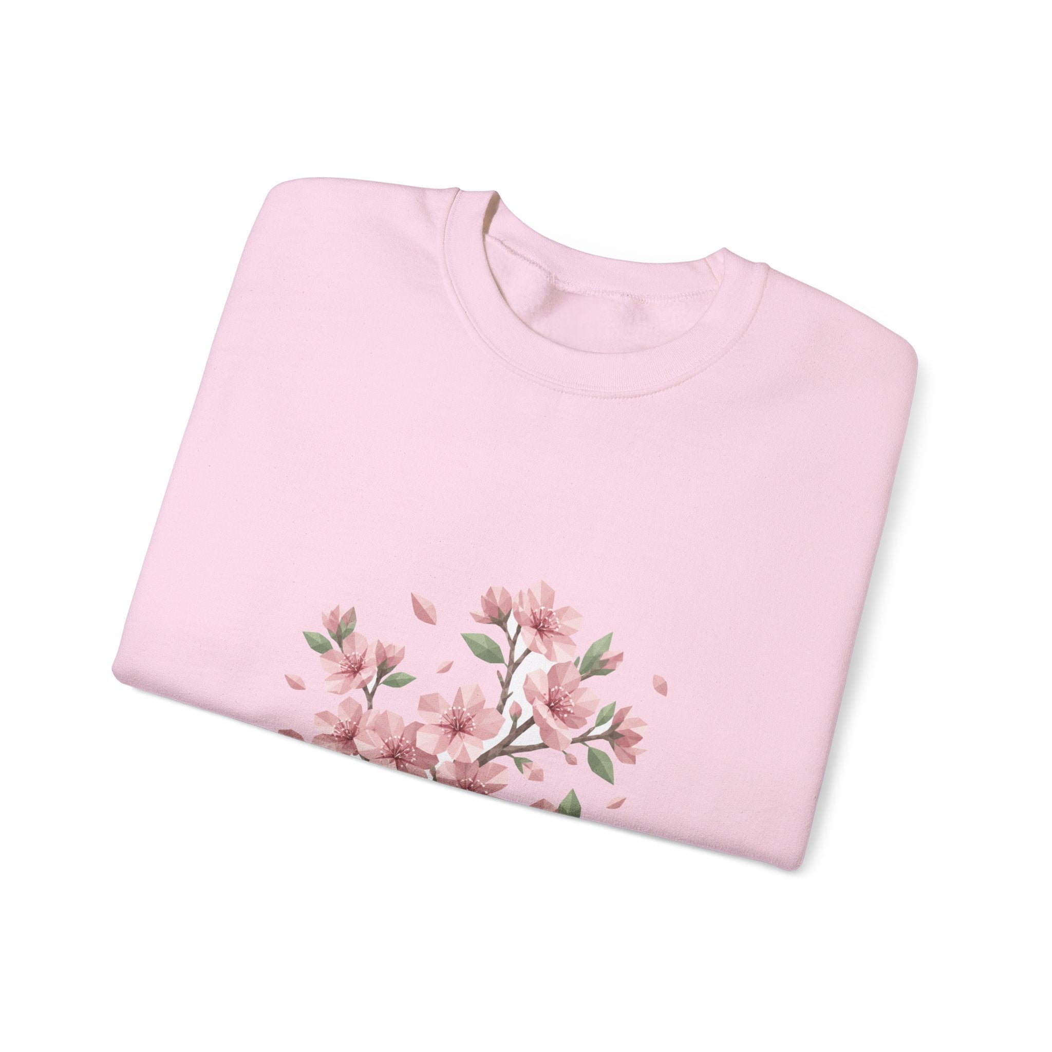 Matching Couple Sweatshirt - Cherry Blossom & Maple Leaf Matching Couple Premium Fleece Sweatshirt Geometric Art His Hers Love Gift - Design A