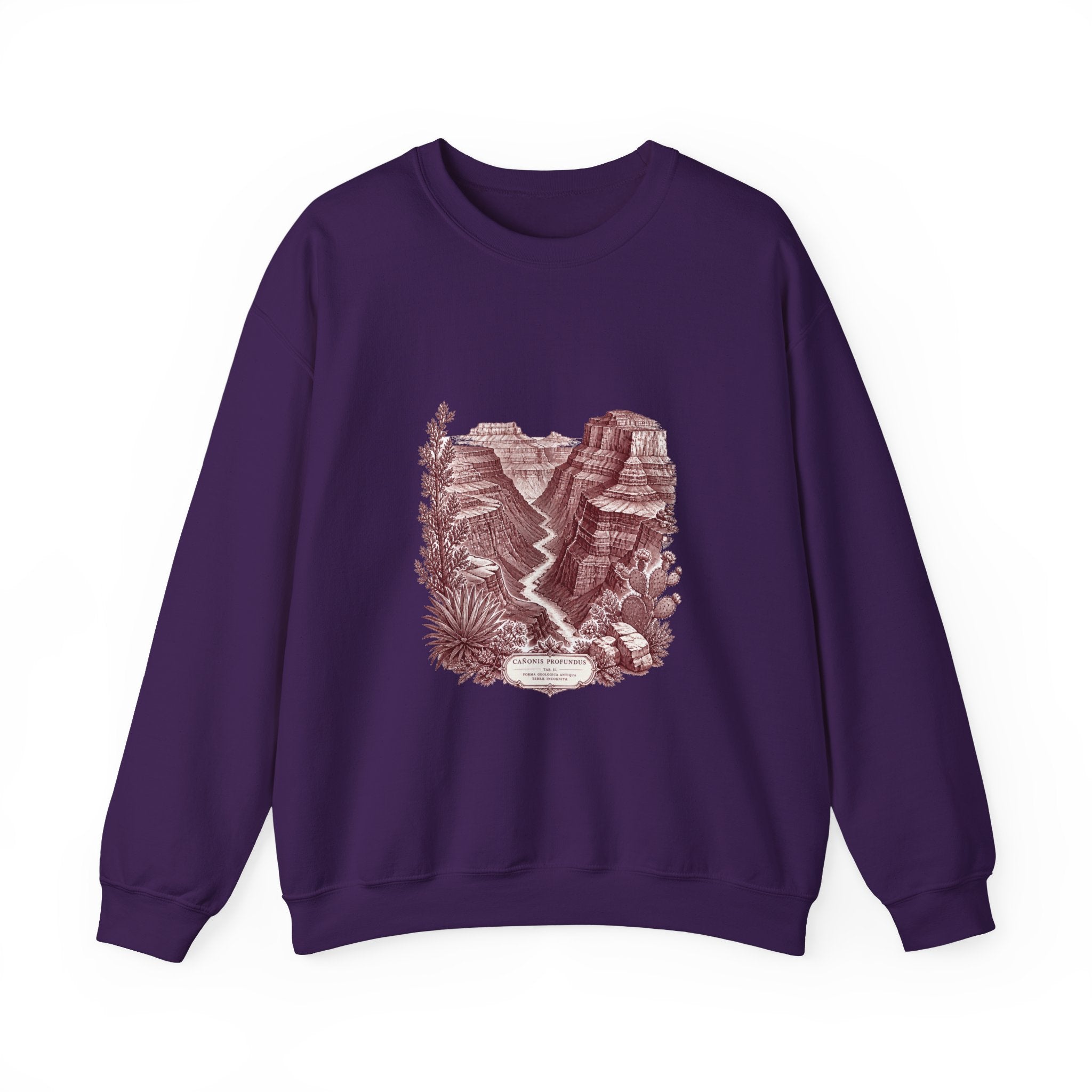 Matching Couple Sweatshirt - Lavender Fields & Canyon Matching Couple Crewneck Sweatshirt Vintage Art His Hers Wedding Gift - Design B