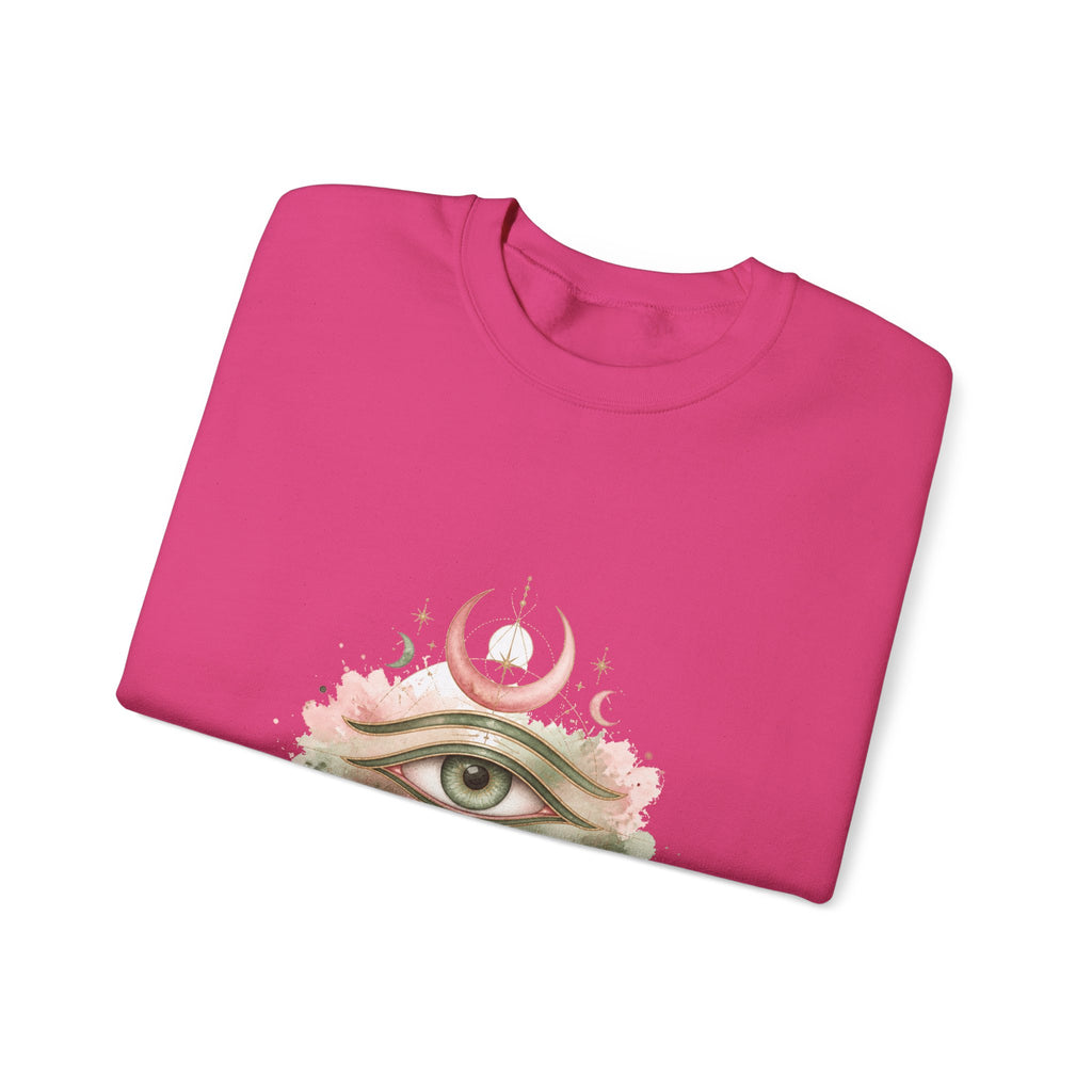 Matching Couple Sweatshirt - Eye of Ra & Horus Matching Couple Comfort Colors Crew Watercolor Art His Hers Birthday Gift - Design B