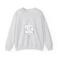 Matching Couple Sweatshirt - Puzzle Pieces Matching Couple Comfort Colors Crew Minimalist Art His Hers Christmas Gift - Design A