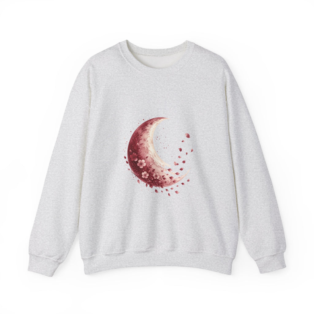 Matching Couple Sweatshirt - Waxing & Waning Moon Matching Couple Premium Fleece Sweatshirt Watercolor Art His Hers Birthday Gift - Design B
