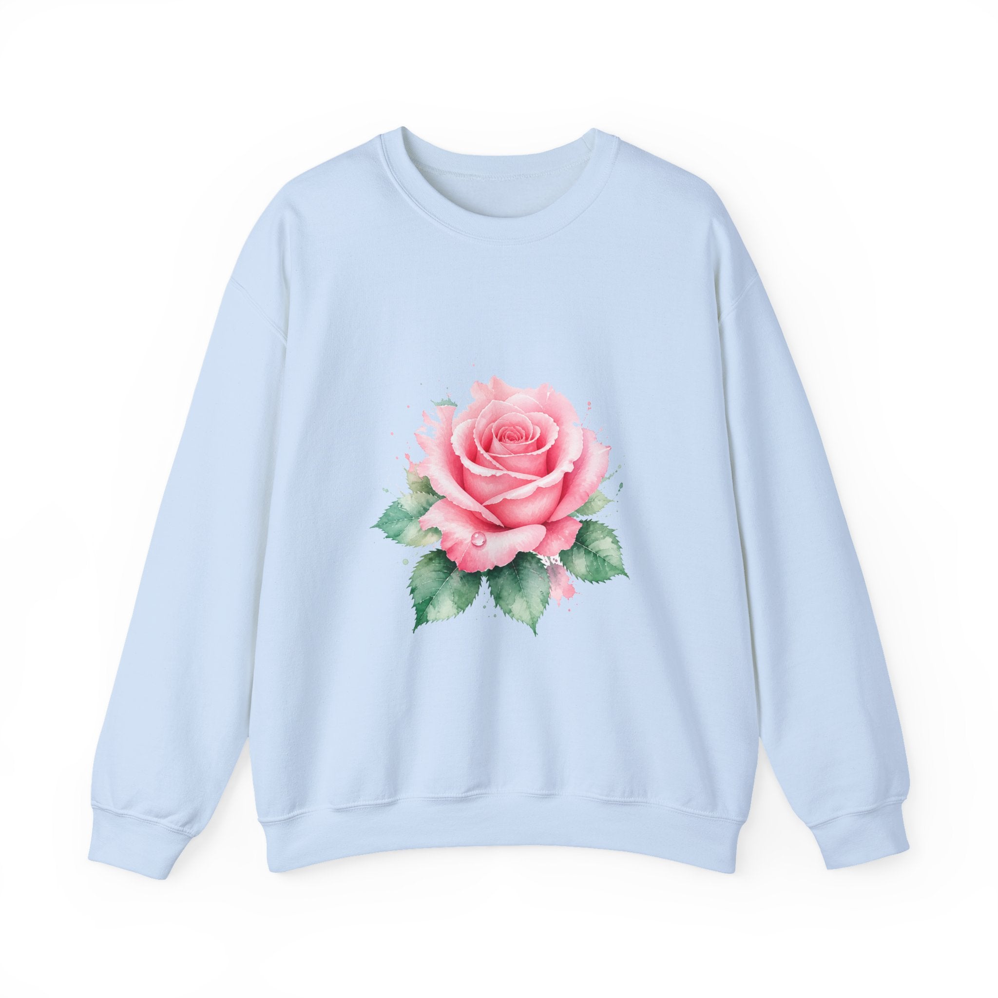 Matching Couple Sweatshirt - Rose & Thorn Matching Couple Comfort Colors Crew Watercolor Art His Hers Birthday Gift - Design A