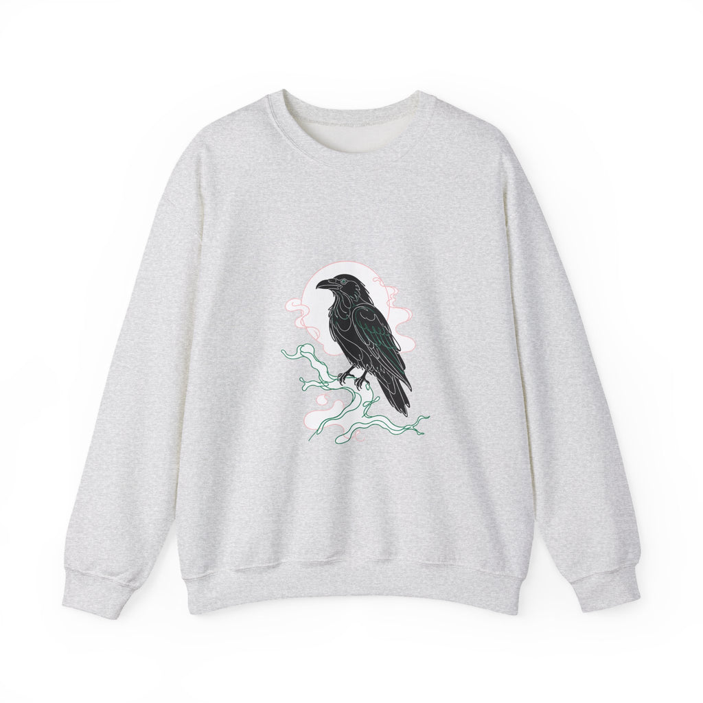 Matching Couple Sweatshirt - Raven & Swan Matching Couple Crewneck Sweatshirt Minimalist Art His Hers Valentine Gift - Design A