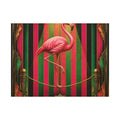 Flamingo Tightrope Wall Art Canvas 24×36 Art Deco Bar Area Decor Maximalist Print