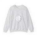 Matching Couple Sweatshirt - Waxing & Waning Moon Matching Couple Premium Fleece Sweatshirt Minimalist Art His Hers Christmas Gift - Design A