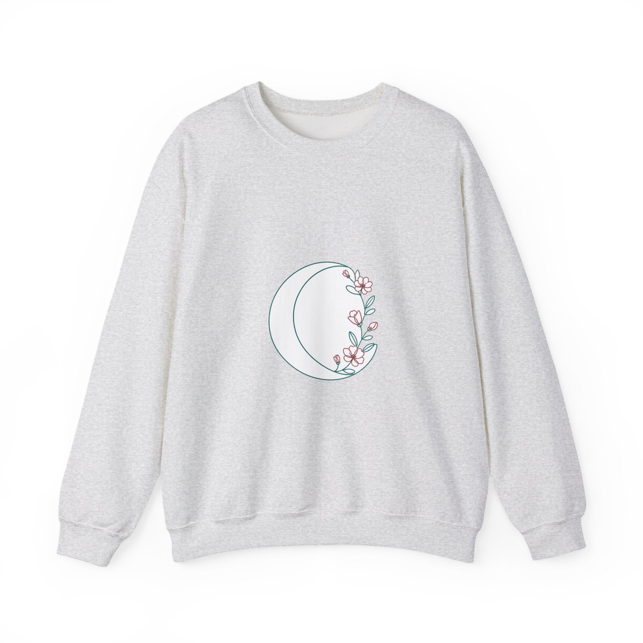 Matching Couple Sweatshirt - Waxing & Waning Moon Matching Couple Premium Fleece Sweatshirt Minimalist Art His Hers Christmas Gift - Design A