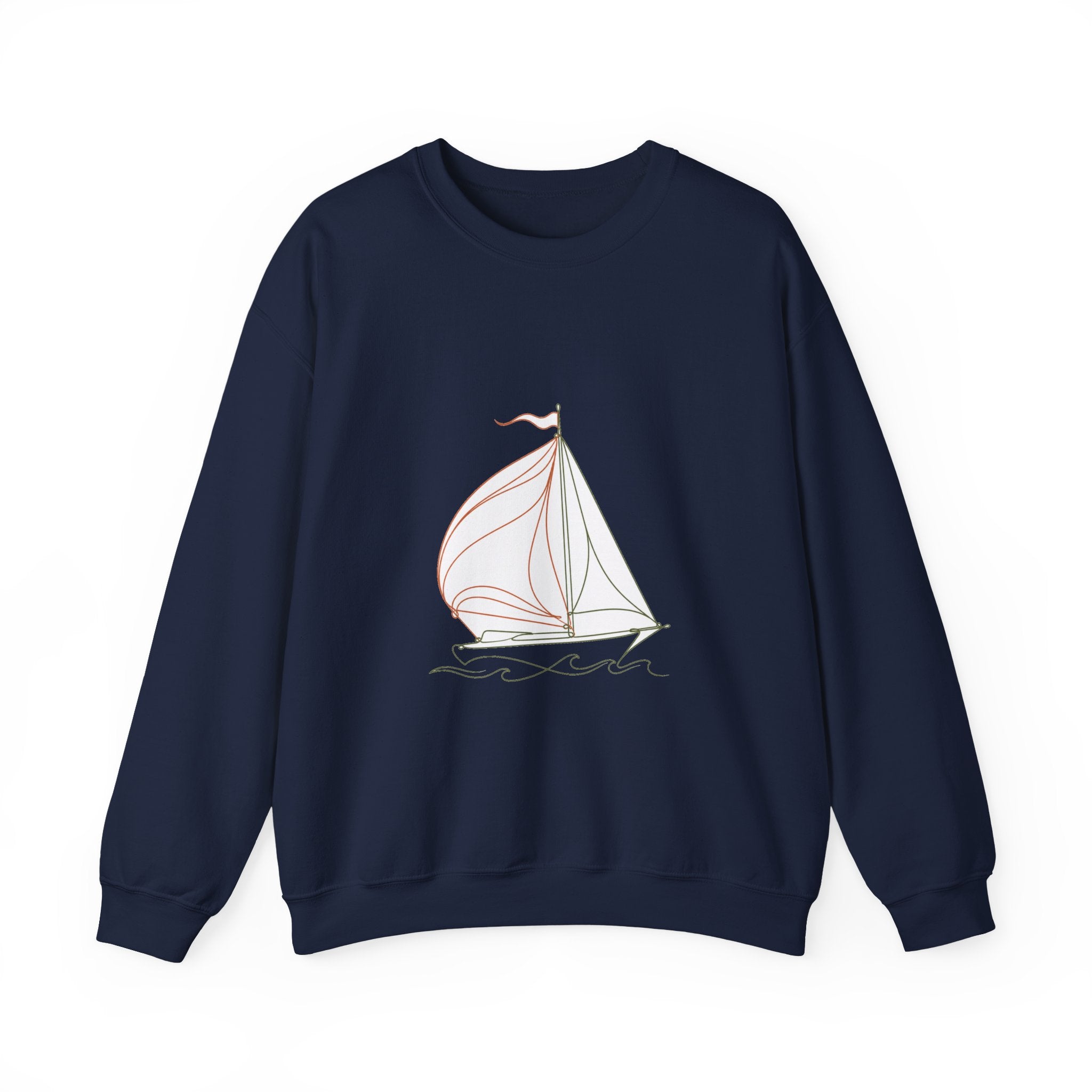 Matching Couple Sweatshirt - Anchor & Sail Matching Couple Crewneck Sweatshirt Minimalist Art His Hers Valentine Gift - Design B