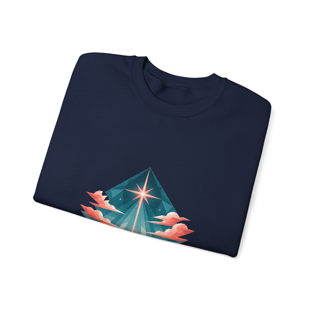 Matching Couple Sweatshirt - Evening & Morning Star Matching Couple Comfort Colors Crew Geometric Art His Hers Love Gift - Design A