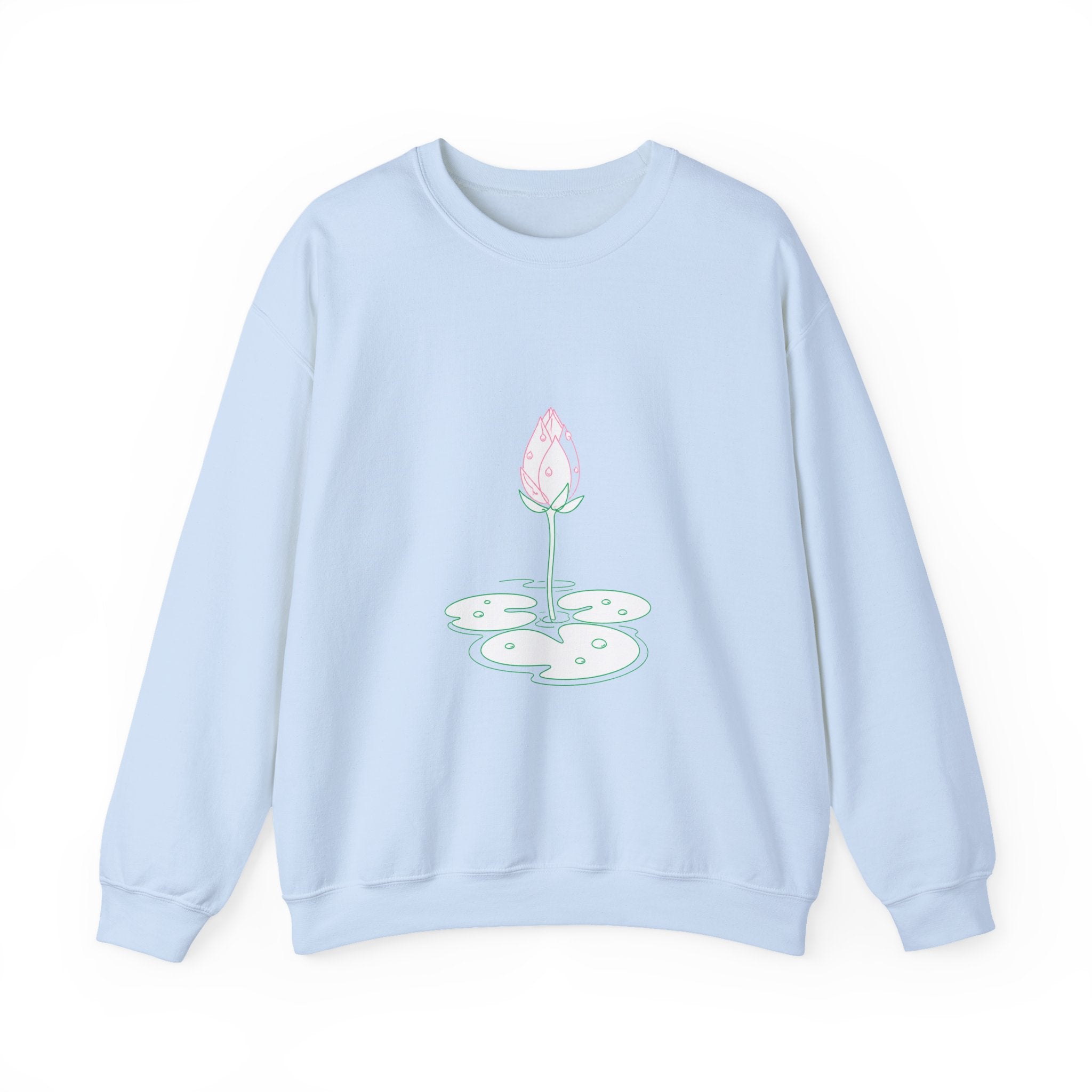 Matching Couple Sweatshirt - Open & Closed Lotus Matching Couple Premium Fleece Sweatshirt Minimalist Art His Hers Christmas Gift - Design B
