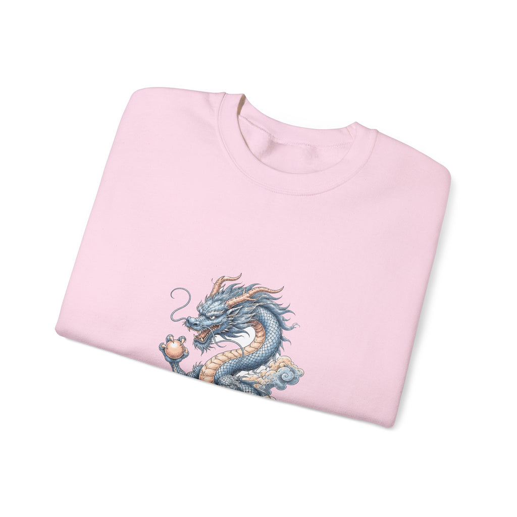 Matching Couple Sweatshirt - Dragon & Phoenix Matching Couple Premium Fleece Sweatshirt Hand-Drawn Art His Hers Anniversary Gift - Design A