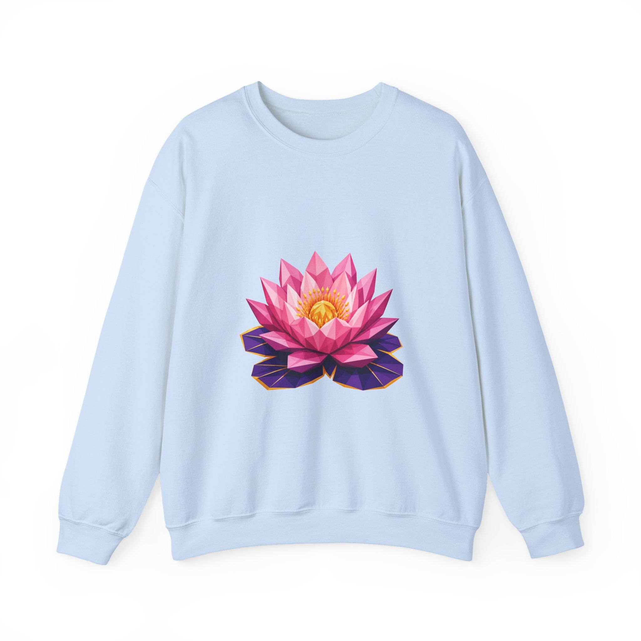 Matching Couple Sweatshirt - Open & Closed Lotus Matching Couple Comfort Colors Crew Geometric Art His Hers Love Gift - Design A