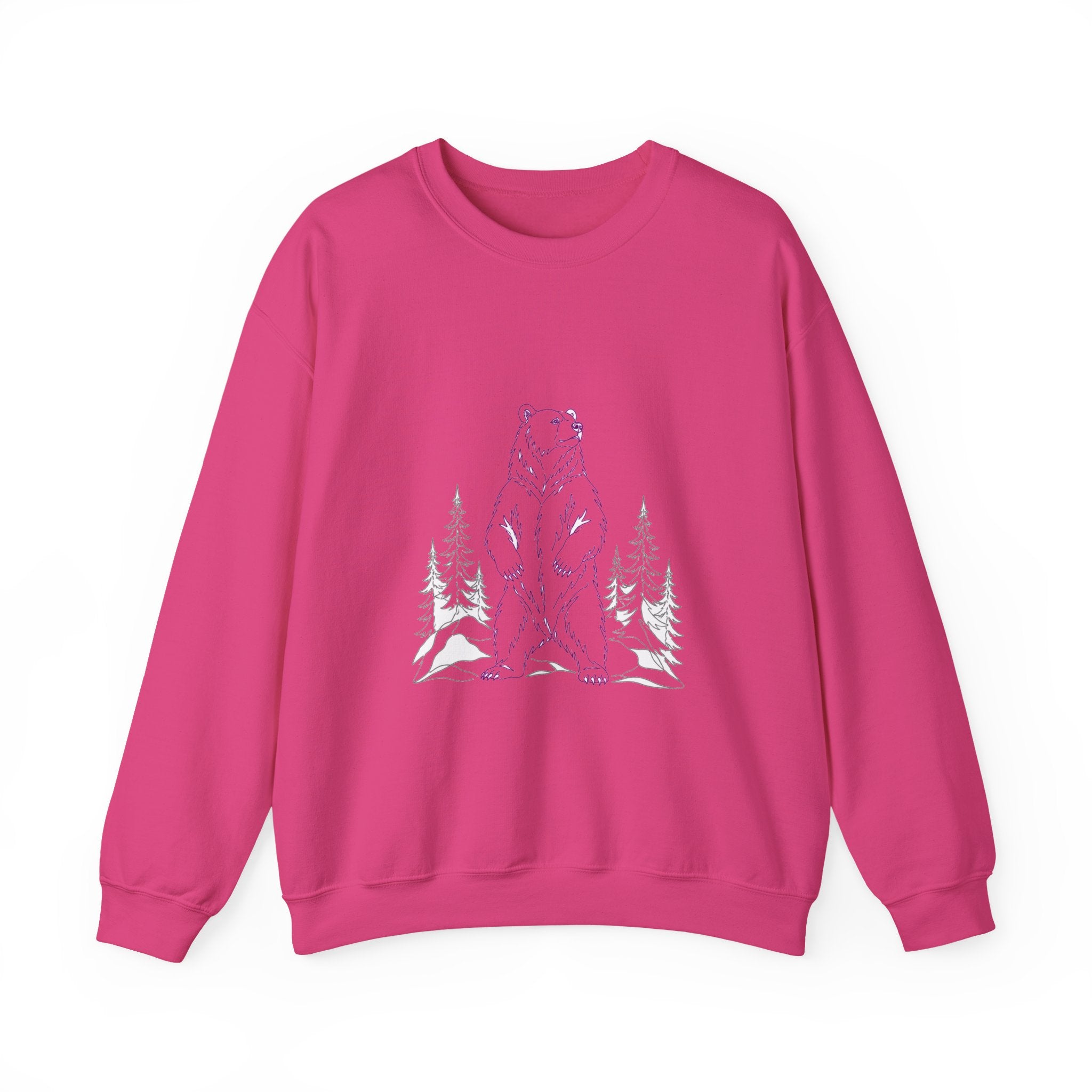 Matching Couple Sweatshirt - Bear & Deer Matching Couple Comfort Colors Crew Minimalist Art His Hers Christmas Gift - Design A