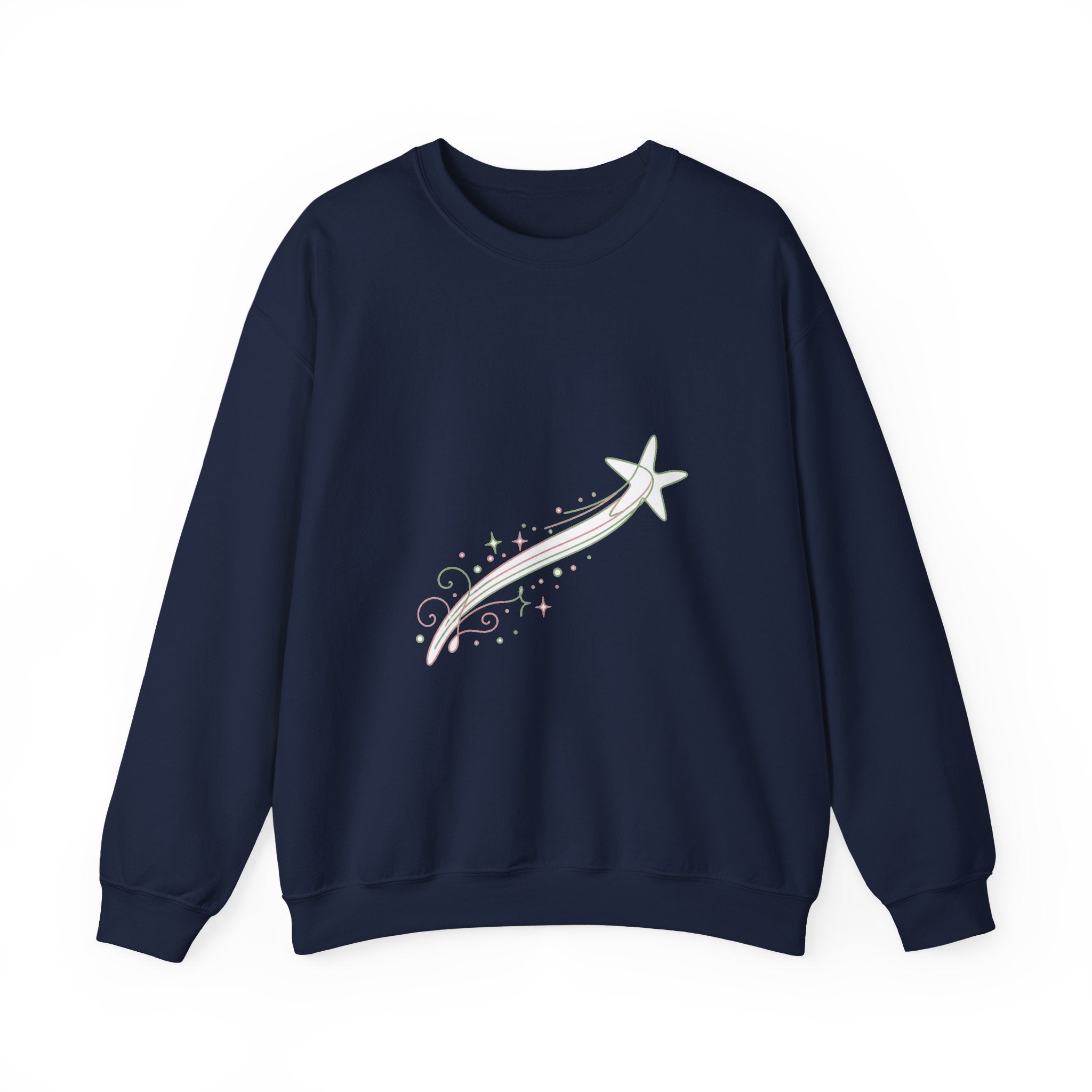 Matching Couple Sweatshirt - Shooting Star & North Star Matching Couple Premium Fleece Sweatshirt Minimalist Art His Hers Christmas Gift - Design A