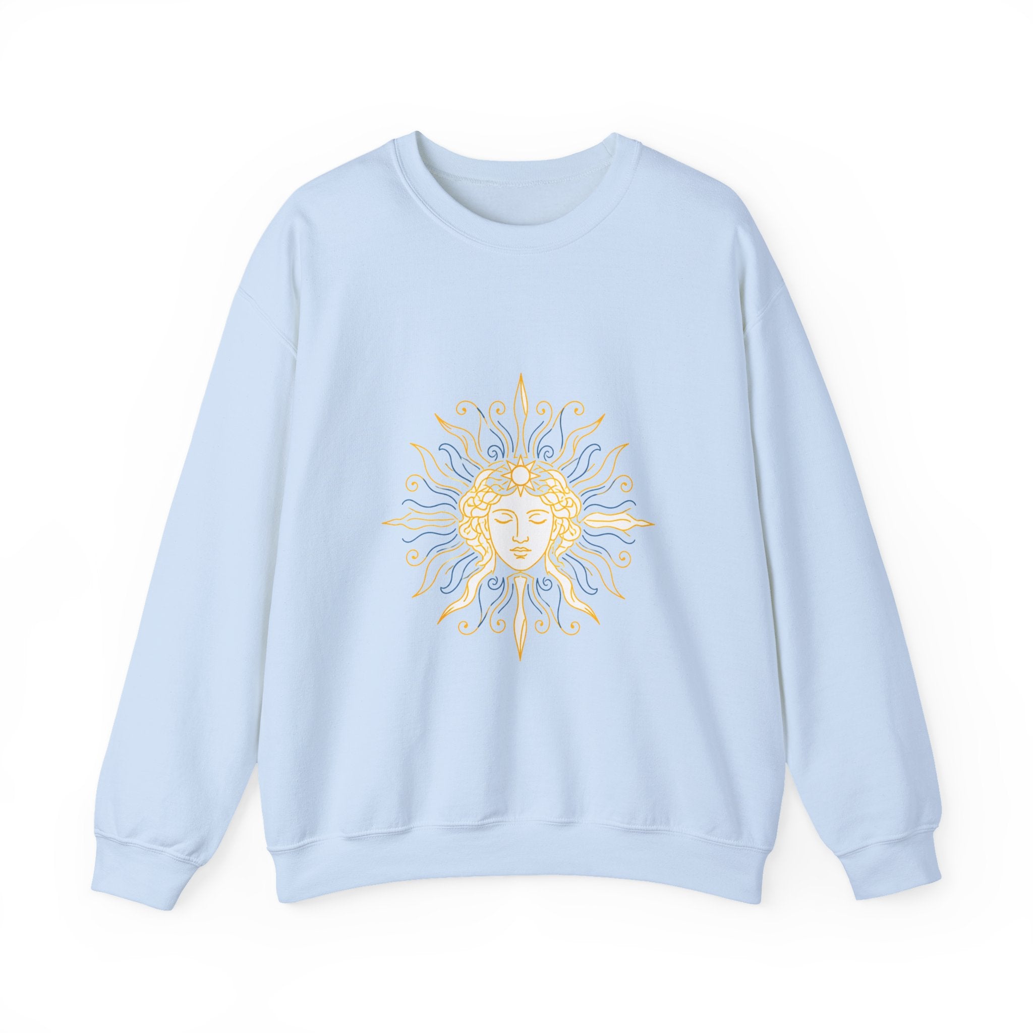 Matching Couple Sweatshirt - Helios & Selene Matching Couple Crewneck Sweatshirt Minimalist Art His Hers Valentine Gift - Design A