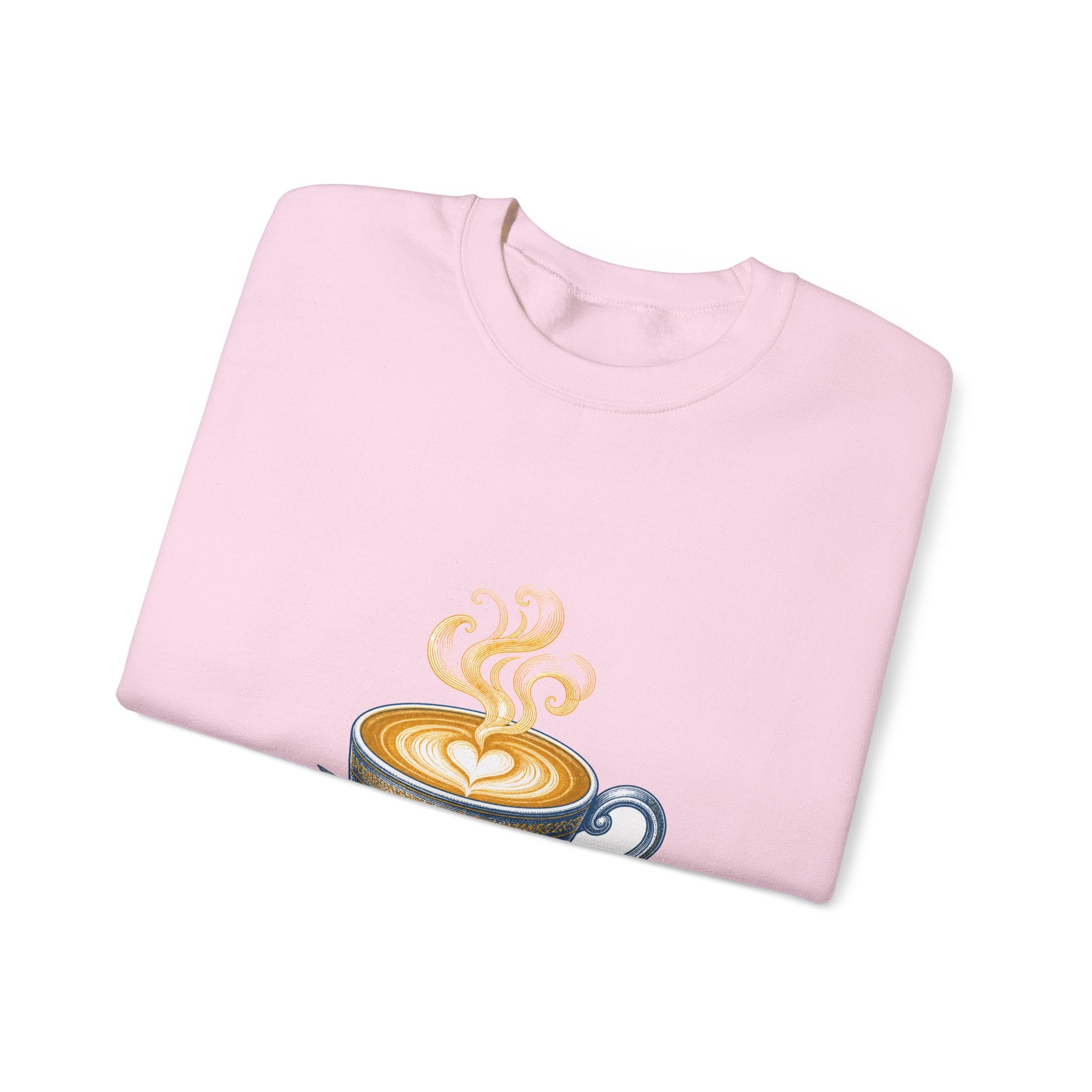 Matching Couple Sweatshirt - Coffee & Tea Matching Couple Crewneck Sweatshirt Vintage Art His Hers Wedding Gift - Design A