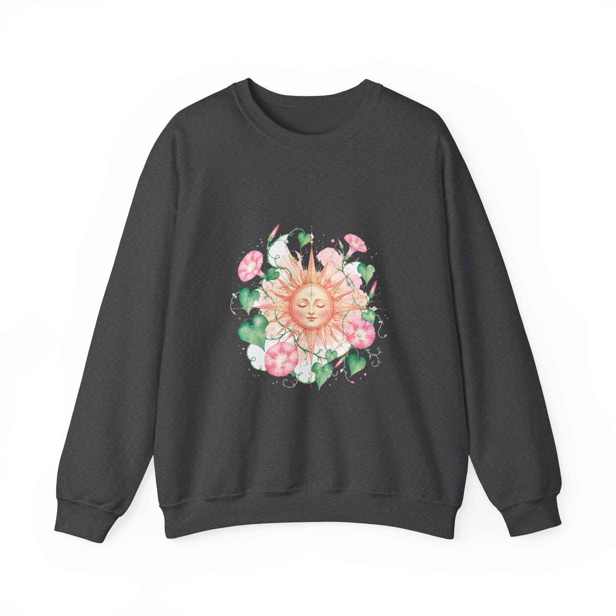 Matching Couple Sweatshirt - Sun & Moon Matching Couple Premium Fleece Sweatshirt Watercolor Art His Hers Birthday Gift - Design B