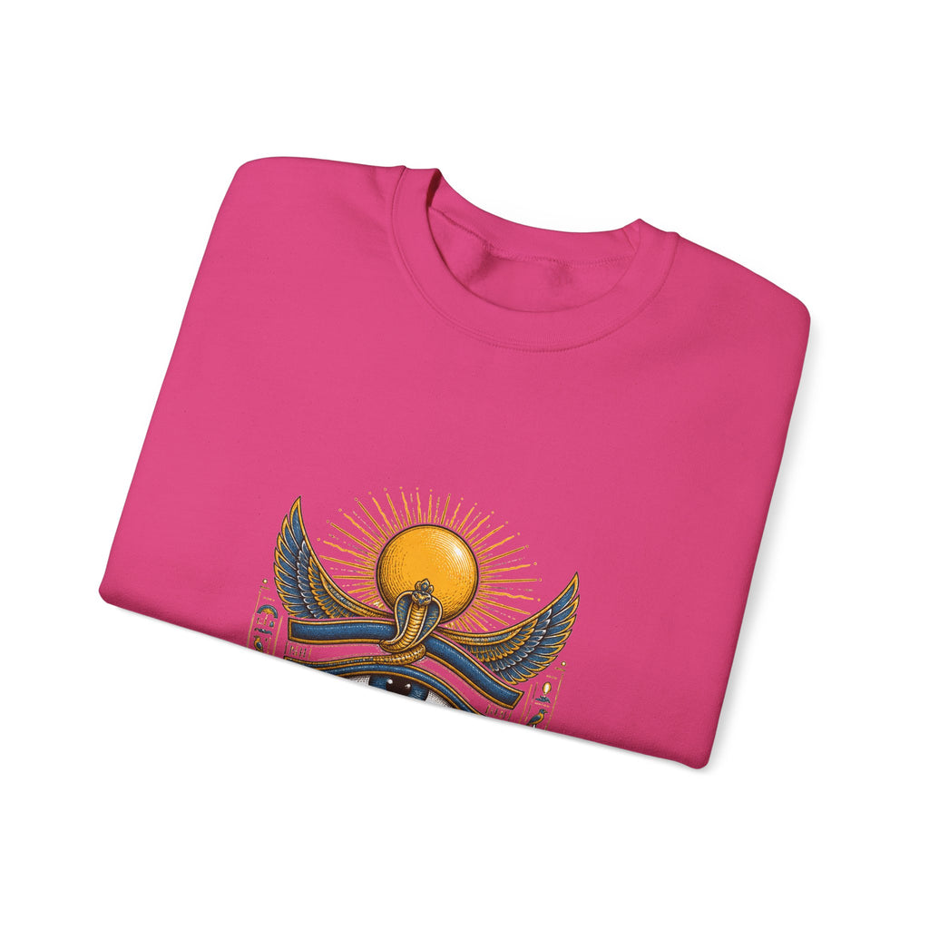 Matching Couple Sweatshirt - Eye of Ra & Horus Matching Couple Premium Fleece Sweatshirt Hand-Drawn Art His Hers Anniversary Gift - Design A