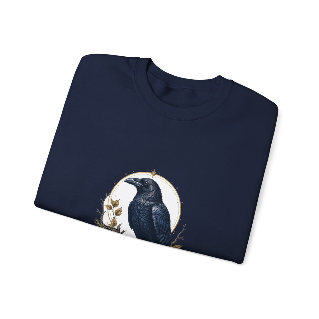 Matching Couple Sweatshirt - Raven & Swan Matching Couple Premium Fleece Sweatshirt Vintage Art His Hers Honeymoon Gift - Design A